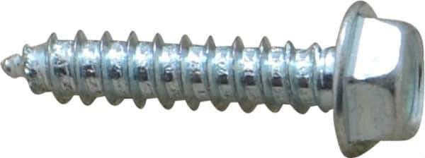 Value Collection - #8 Hex Washer Head Sheet Metal Screw - Steel, 3/4" Length Under Head, Grade 2 - Eagle Tool & Supply