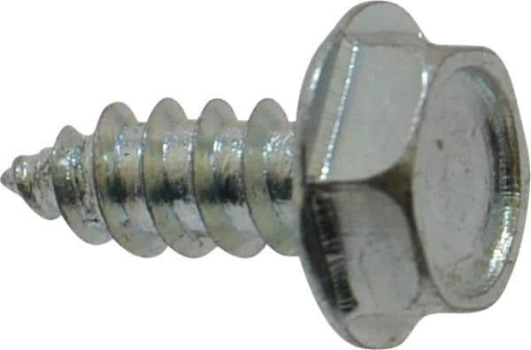 Value Collection - #10 Hex Washer Head Sheet Metal Screw - Steel, 1/2" Length Under Head, Grade 2 - Eagle Tool & Supply