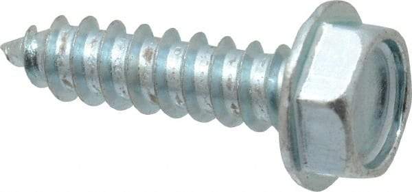 Value Collection - #10 Hex Washer Head Sheet Metal Screw - Steel, 3/4" Length Under Head, Grade 2 - Eagle Tool & Supply