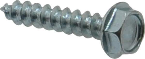 Value Collection - #10 Hex Washer Head Sheet Metal Screw - Steel, 1" Length Under Head, Grade 2 - Eagle Tool & Supply