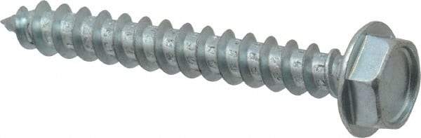 Value Collection - #10 Hex Washer Head Sheet Metal Screw - Steel, 1-1/2" Length Under Head, Grade 2 - Eagle Tool & Supply