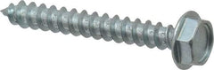 Value Collection - #10 Hex Washer Head Sheet Metal Screw - Steel, 1-1/2" Length Under Head, Grade 2 - Eagle Tool & Supply