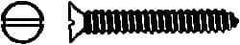 Value Collection - #6 Flat Head Slotted Sheet Metal Screw - Steel, 3/8" OAL, Grade 2 - Eagle Tool & Supply