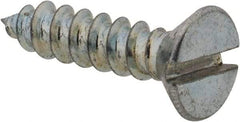 Value Collection - #6 Flat Head Slotted Sheet Metal Screw - Steel, 5/8" OAL, Grade 2 - Eagle Tool & Supply