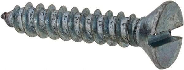 Value Collection - #6 Flat Head Slotted Sheet Metal Screw - Steel, 3/4" OAL, Grade 2 - Eagle Tool & Supply