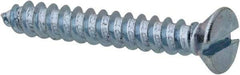 Value Collection - #6 Flat Head Slotted Sheet Metal Screw - Steel, 1" OAL, Grade 2 - Eagle Tool & Supply