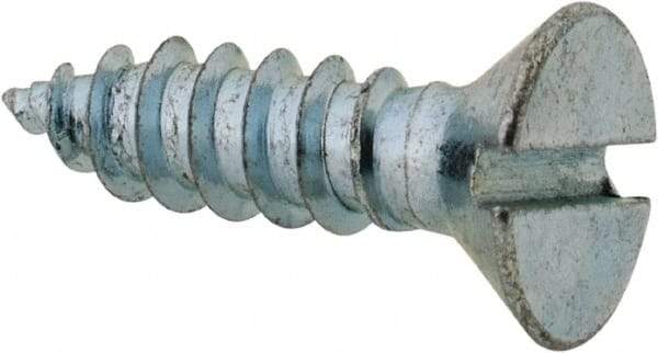 Value Collection - #8 Flat Head Slotted Sheet Metal Screw - Steel, 5/8" OAL, Grade 2 - Eagle Tool & Supply