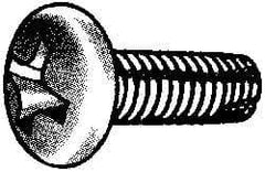 Value Collection - 1/4-20 UNC Thread, 2" Length Under Head, #3 Phillips Drive Steel Thread Cutting Screw - Pan Head, Grade 1016-1024, Point Type F, Zinc-Plated Finish - Eagle Tool & Supply