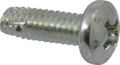 Value Collection - #8-32 UNC Thread, 1/2" Length Under Head, Phillips Drive Steel Thread Cutting Screw - Pan Head, Grade 2, Point Type F, Zinc-Plated Finish - Eagle Tool & Supply
