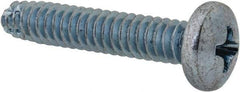 Value Collection - #10-24 UNC Thread, 1" Length Under Head, Phillips Drive Steel Thread Cutting Screw - Pan Head, Grade 2, Point Type F, Zinc-Plated Finish - Eagle Tool & Supply