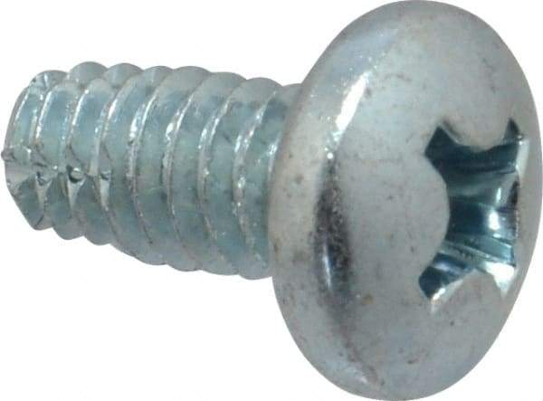 Value Collection - 1/4-20 UNC Thread, 1/2" Length Under Head, Phillips Drive Steel Thread Cutting Screw - Pan Head, Grade 2, Point Type F, Zinc-Plated Finish - Eagle Tool & Supply