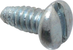 Value Collection - #4-40 UNC Thread, 1/4" Length Under Head, Slotted Drive Steel Thread Cutting Screw - Pan Head, Grade 2, Point Type F, Zinc-Plated Finish - Eagle Tool & Supply