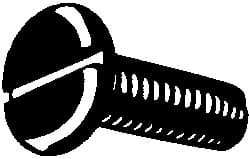 Value Collection - #8-32 UNC Thread, 1" Length Under Head, Slotted Drive Steel Thread Cutting Screw - Pan Head, Grade 2, Point Type F, Zinc-Plated Finish - Eagle Tool & Supply