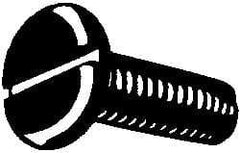 Value Collection - #10-24 UNC Thread, 5/8" Length Under Head, Slotted Drive Steel Thread Cutting Screw - Pan Head, Grade 2, Point Type F, Zinc-Plated Finish - Eagle Tool & Supply