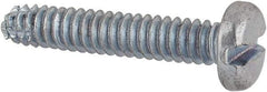 Value Collection - #6-32 UNC Thread, 3/4" Length Under Head, Slotted Drive Steel Thread Cutting Screw - Pan Head, Grade 2, Point Type F, Zinc-Plated Finish - Eagle Tool & Supply