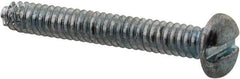 Value Collection - #6-32 UNC Thread, 1" Length Under Head, Slotted Drive Steel Thread Cutting Screw - Pan Head, Grade 2, Point Type F, Zinc-Plated Finish - Eagle Tool & Supply