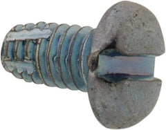 Value Collection - #8-32 UNC Thread, 5/16" Length Under Head, Slotted Drive Steel Thread Cutting Screw - Pan Head, Grade 2, Point Type F, Zinc-Plated Finish - Eagle Tool & Supply