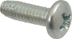 Value Collection - #8-32 UNC Thread, 1/2" Length Under Head, Slotted Drive Steel Thread Cutting Screw - Pan Head, Grade 2, Point Type F, Zinc-Plated Finish - Eagle Tool & Supply