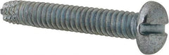 Value Collection - #10-24 UNC Thread, 1-1/4" Length Under Head, Slotted Drive Steel Thread Cutting Screw - Pan Head, Grade 2, Point Type F, Zinc-Plated Finish - Eagle Tool & Supply