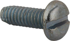 Value Collection - 1/4-20 UNC Thread, 3/4" Length Under Head, Slotted Drive Steel Thread Cutting Screw - Pan Head, Grade 2, Point Type F, Zinc-Plated Finish - Eagle Tool & Supply