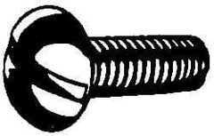 Value Collection - #4-40 UNC Thread, 3/8" Length Under Head, #1 Slotted/Phillips Drive Steel Thread Cutting Screw - Round Head, Grade 1016-1024, Point Type F, Zinc-Plated Finish - Eagle Tool & Supply