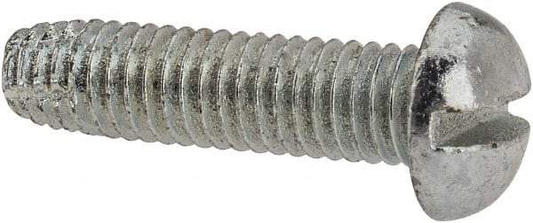 Value Collection - #10-32 UNF Thread, 3/4" Length Under Head, #2 Slotted/Phillips Drive Steel Thread Cutting Screw - Round Head, Grade 1016-1024, Point Type F, Zinc-Plated Finish - Eagle Tool & Supply