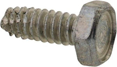 Value Collection - #6-32 UNC Thread, 3/8" Length Under Head, Hex Drive Steel Thread Cutting Screw - Hex Head, Grade 2, Point Type F, Zinc-Plated Finish - Eagle Tool & Supply