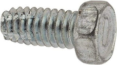 Value Collection - #8-32 UNC Thread, 3/8" Length Under Head, Hex Drive Steel Thread Cutting Screw - Hex Head, Grade 2, Point Type F, Zinc-Plated Finish - Eagle Tool & Supply
