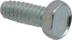 Value Collection - #10-24 UNC Thread, 1/2" Length Under Head, Hex Drive Steel Thread Cutting Screw - Hex Head, Grade 2, Point Type F, Zinc-Plated Finish - Eagle Tool & Supply
