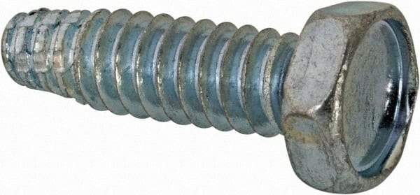 Value Collection - #10-24 UNC Thread, 5/8" Length Under Head, Hex Drive Steel Thread Cutting Screw - Hex Head, Grade 2, Point Type F, Zinc-Plated Finish - Eagle Tool & Supply