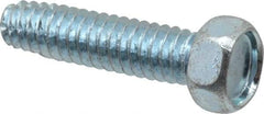 Value Collection - 1/4-20 UNC Thread, 1" Length Under Head, Hex Drive Steel Thread Cutting Screw - Hex Head, Grade 2, Point Type F, Zinc-Plated Finish - Eagle Tool & Supply