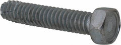 Value Collection - 1/4-20 UNC Thread, 1-1/4" Length Under Head, Hex Drive Steel Thread Cutting Screw - Hex Head, Grade 2, Point Type F, Zinc-Plated Finish - Eagle Tool & Supply