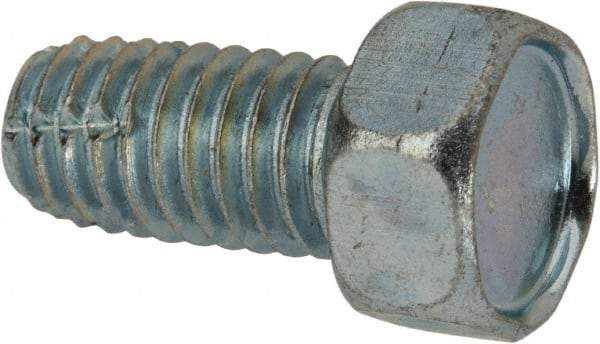 Value Collection - 3/8-16 UNC Thread, 3/4" Length Under Head, Hex Drive Steel Thread Cutting Screw - Hex Head, Grade 2, Point Type F, Zinc-Plated Finish - Eagle Tool & Supply
