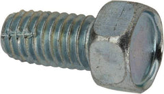 Value Collection - 3/8-16 UNC Thread, 3/4" Length Under Head, Hex Drive Steel Thread Cutting Screw - Hex Head, Grade 2, Point Type F, Zinc-Plated Finish - Eagle Tool & Supply