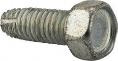Value Collection - 3/8-16 UNC Thread, 1" Length Under Head, Hex Drive Steel Thread Cutting Screw - Hex Head, Grade 2, Point Type F, Zinc-Plated Finish - Eagle Tool & Supply