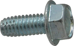 Value Collection - 5/16-18 UNC Thread, 3/4" Length Under Head, Hex Drive Steel Thread Cutting Screw - Hex Washer Head, Grade 2, Point Type F, Zinc-Plated Finish - Eagle Tool & Supply