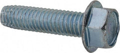 Value Collection - 3/8-16 UNC Thread, 1-1/2" Length Under Head, Hex Drive Steel Thread Cutting Screw - Hex Washer Head, Grade 2, Point Type F, Zinc-Plated Finish - Eagle Tool & Supply