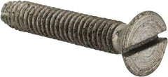 Value Collection - 1/4-20 UNC Thread, 1-1/2" OAL, Slotted Drive Steel Thread Cutting Screw - Flat Head, Grade 2, Point Type F, Zinc-Plated Finish - Eagle Tool & Supply