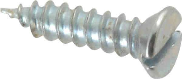 Value Collection - #6-32 UNC Thread, 3/8" OAL, Phillips Drive Steel Thread Cutting Screw - Flat Head, Grade 2, Point Type F, Zinc-Plated Finish - Eagle Tool & Supply