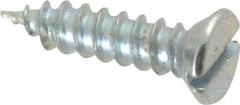 Value Collection - #6-32 UNC Thread, 3/8" OAL, Phillips Drive Steel Thread Cutting Screw - Flat Head, Grade 2, Point Type F, Zinc-Plated Finish - Eagle Tool & Supply