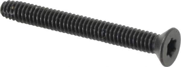 Value Collection - 2-1/4" OAL Flat Head T30 Torx Drive Flooring Screw - 1/4-20 UNC, Point Type F, Grade 2 Steel, Black Phosphate Finish - Eagle Tool & Supply