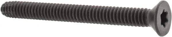 Value Collection - 2-1/2" OAL Flat Head T30 Torx Drive Flooring Screw - 1/4-20 UNC, Point Type F, Grade 2 Steel, Black Phosphate Finish - Eagle Tool & Supply