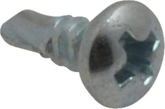 Value Collection - #6, Pan Head, Phillips Drive, 3/8" Length Under Head, #2 Point, Self Drilling Screw - Steel, Zinc-Plated Finish - Eagle Tool & Supply