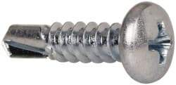 Value Collection - #10, Pan Head, Phillips Drive, 3/4" Length Under Head, #2 Point, Self Drilling Screw - Steel, Zinc-Plated Finish - Eagle Tool & Supply