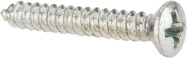 Value Collection - #6 Oval Head Phillips Sheet Metal Screw - Steel, 1" OAL, AISI 1016, ANSI/ASME B18.6.4, ASME B18.6.3 & SAE J933, Grade 1016-1024 - Eagle Tool & Supply
