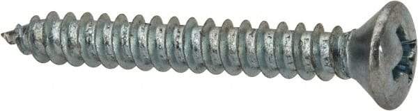 Value Collection - #8 Oval Head Phillips Sheet Metal Screw - Steel, 1-1/4" OAL, AISI 1016, ANSI/ASME B18.6.4, ASME B18.6.3 & SAE J933, Grade 1016-1024 - Eagle Tool & Supply