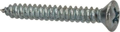 Value Collection - #8 Oval Head Phillips Sheet Metal Screw - Steel, 1-1/4" OAL, AISI 1016, ANSI/ASME B18.6.4, ASME B18.6.3 & SAE J933, Grade 1016-1024 - Eagle Tool & Supply
