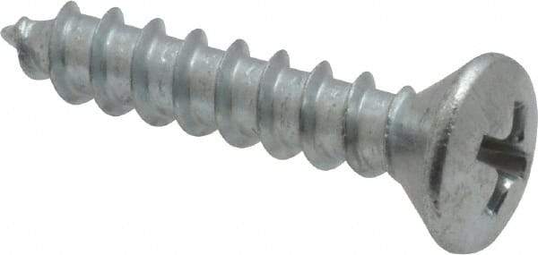 Value Collection - #10 Oval Head Phillips Sheet Metal Screw - Steel, 1" OAL, Grade 2 - Eagle Tool & Supply