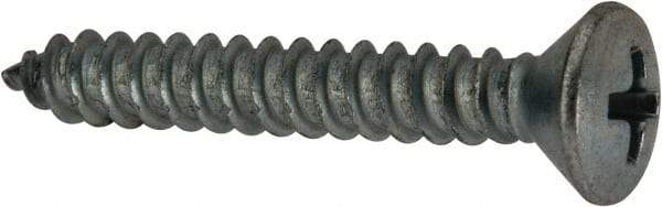 Value Collection - #10 Oval Head Phillips Sheet Metal Screw - Steel, 1-1/4" OAL, AISI 1016, ANSI/ASME B18.6.4, ASME B18.6.3 & SAE J933, Grade 1016-1024 - Eagle Tool & Supply