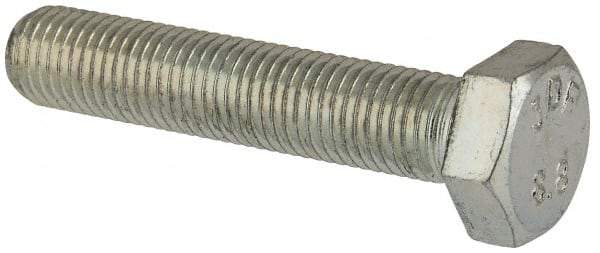 Value Collection - M8x1.00mm Metric Fine, 40mm Length Under Head Hex Head Cap Screw - Fully Threaded, Grade 8.8 Steel, Zinc-Plated Finish, 13mm Hex - Eagle Tool & Supply